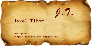 Jekel Tibor névjegykártya
